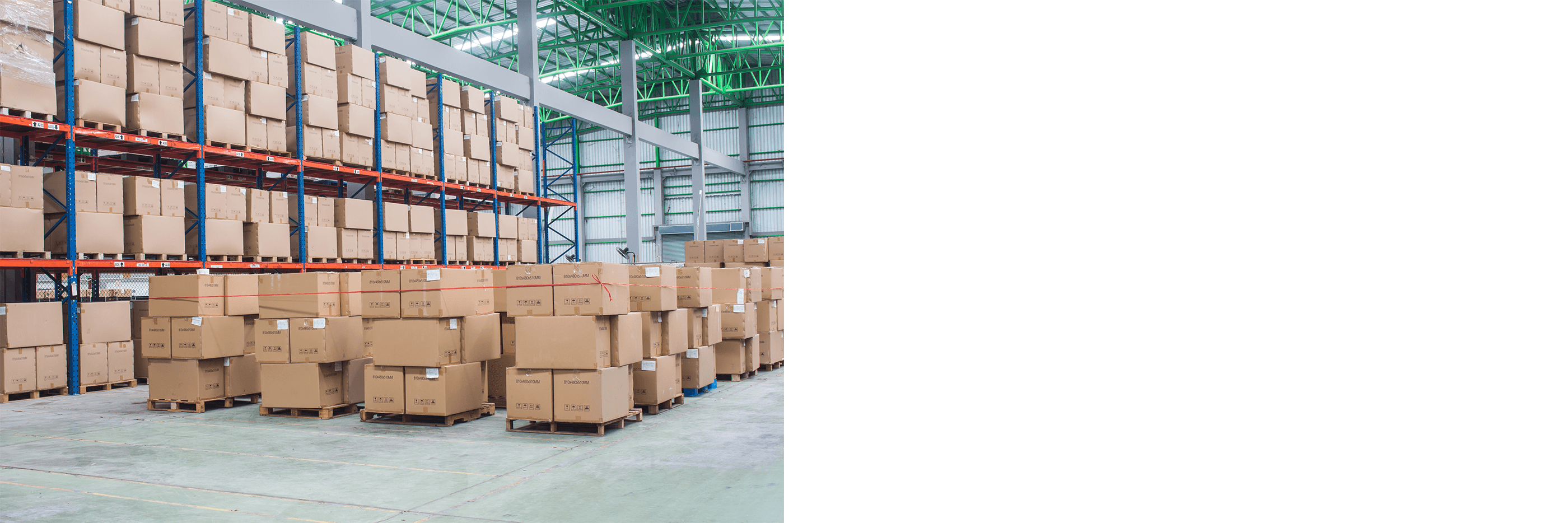 Distribution warehouse with ready stock