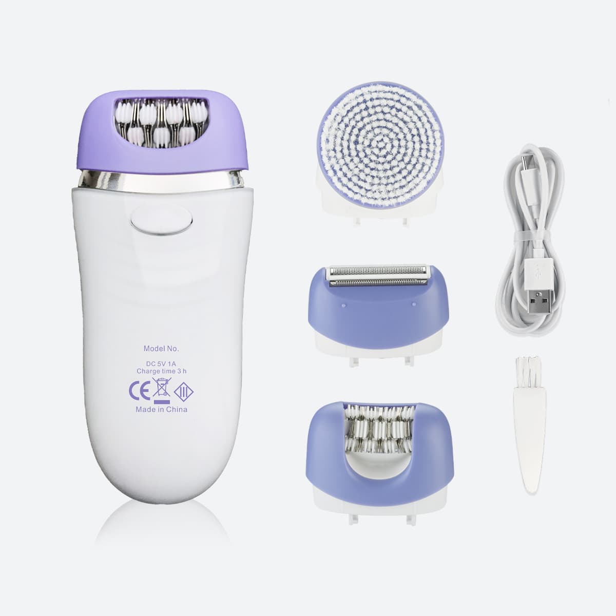 YWB557 Interchangeable-Head Epilator Set Front Packshot