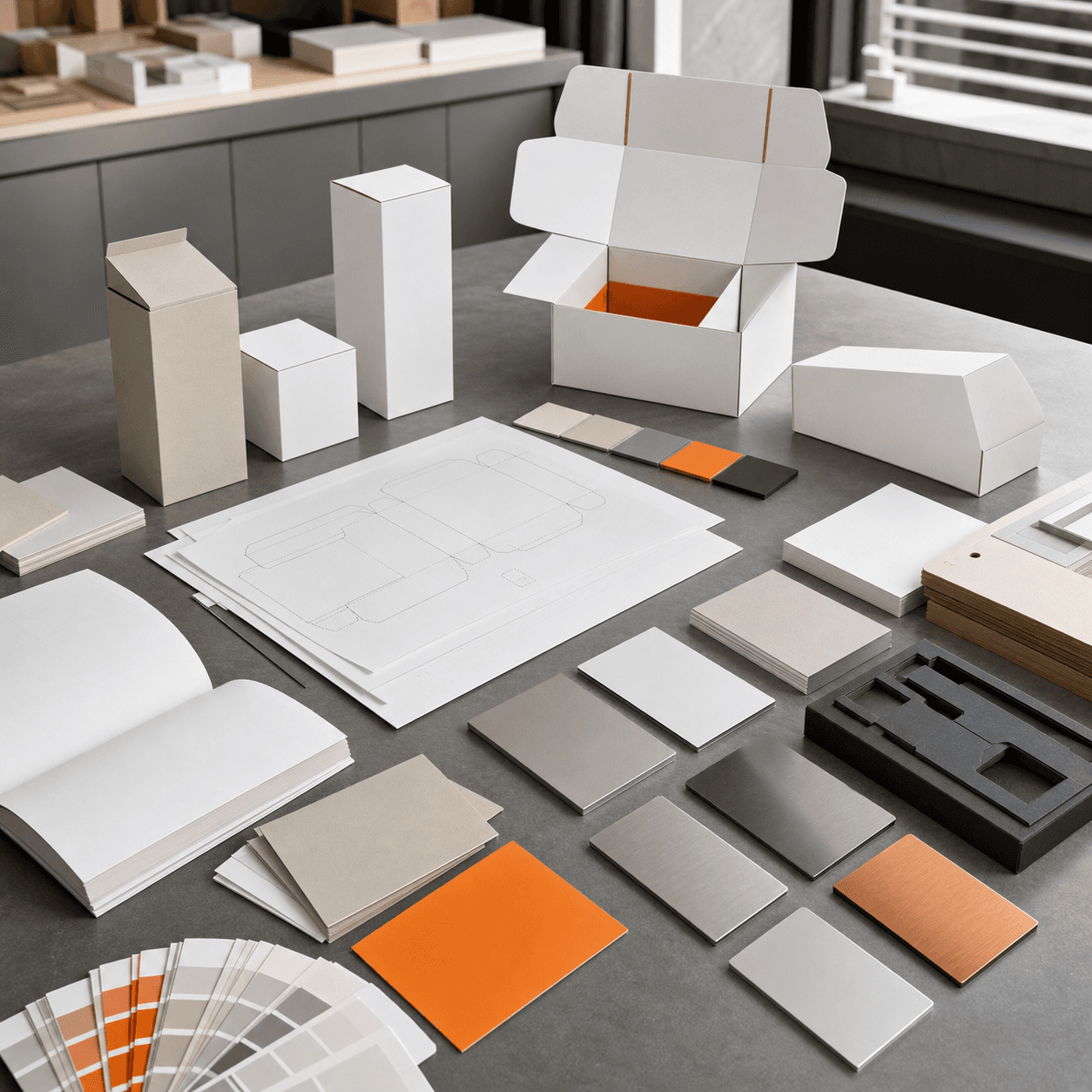 Color, finish and material samples for custom product development